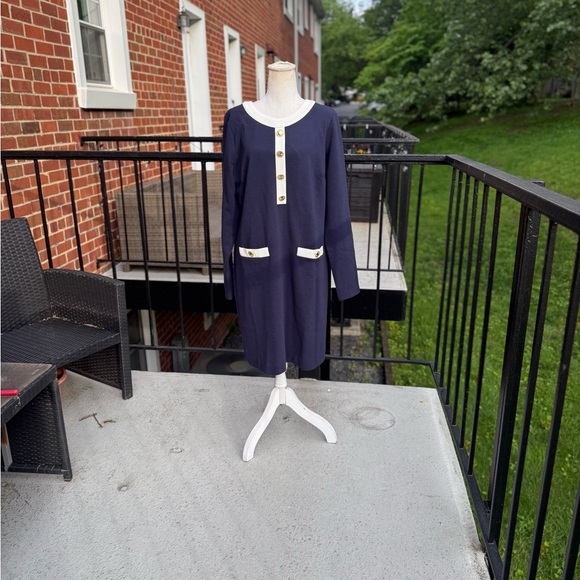 NWT Lilly Pulitzer Kennedy Classic Shift Dress True Navy Size XL - Picture 6 of 13